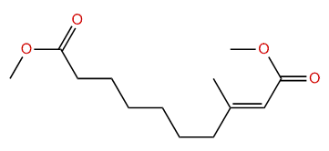 (E)-Dimethyl 3-methyl-2-decenedioate